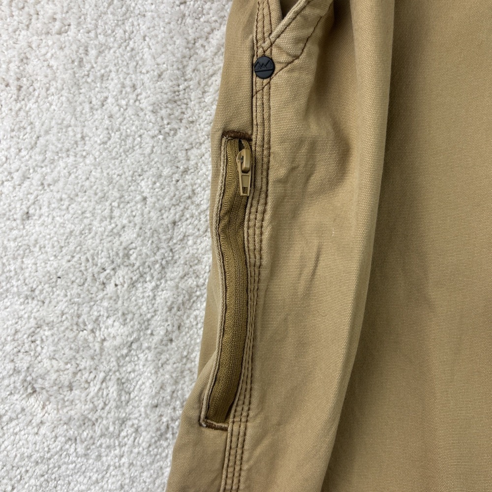 Wrangler Pants Mens 36x32 Tan Brown Cargo Stretch Nylon Outdoor Lightweight Gorp - Picture 3 of 14